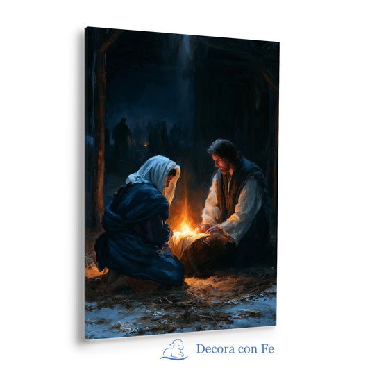 Natividad Luz del Establo - Cuadro Cristiano - Variante 4