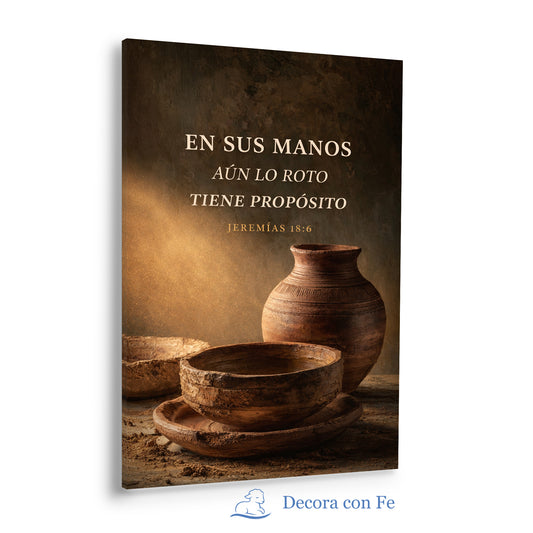 Vasija En Sus Manos - Cuadro Cristiano